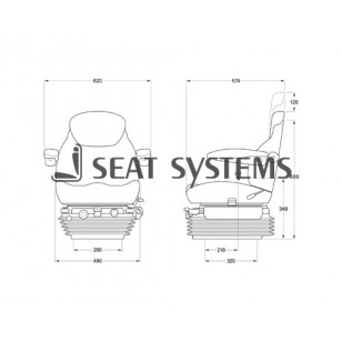 KAB Deluxe Air Suspension Seat *** Was 950.00 NOW 795.00 Including Delivery!! Suitable for Case - Caterpillar - JCB - John Deere - Komatsu - Massey Ferguson - New Holland
